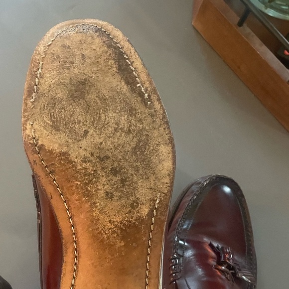 Democracy leather Brown Tassle Loafer Business Casual Shoe Men’s Size 10 -C - Picture 2 of 7